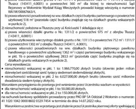 Ogłoszenie o sprzedaży nieruchomości